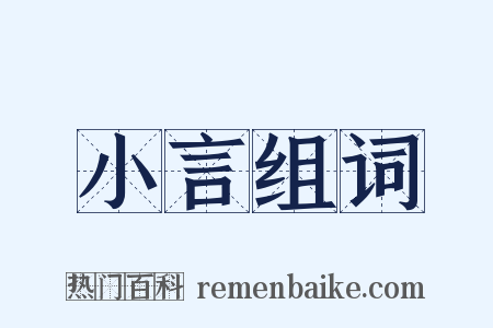 小言组词是什么意思的图片